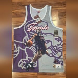 Mitchell & Ness Toronto Raptors Purple and Gray Jersey Vince Carter Subliminated